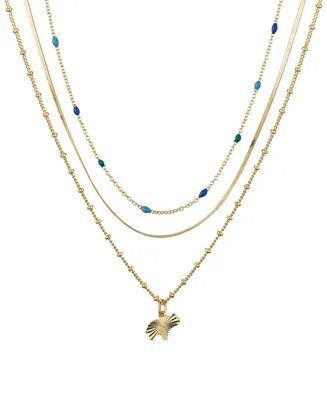 Thalia Sodi Gold-Tone Heart Charm Layered Necklace, 17