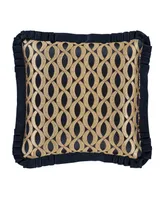 J Queen New York Biagio Square Embellished Decorative Throw Pillow, 20"