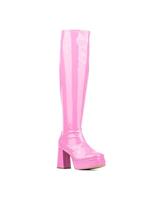 Fashion To Figure Women's Manica Thigh High Platform Boot- Wide Width