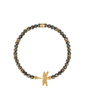 Karma and Luck Emotional Maturity - Pyrite Dragonfly Charm Bracelet