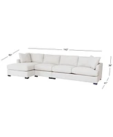 Nightford 146" 3-Pc. Fabric Chaise Sectional, Created for Macy's