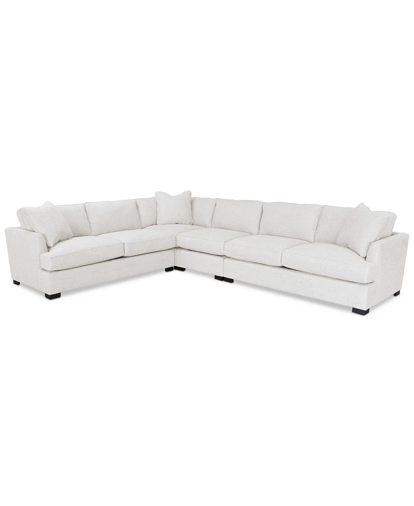 Nightford 143" 4-Pc. Fabric L Sectional, Created for Macy's