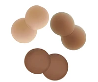 Naked Rebellion Women's Reusable Round Nipple Stickies No Show Adhesive Covers