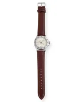 Accutime Unisex Disney 100th Anniversary Analog Brown Faux Leather Watch 28mm