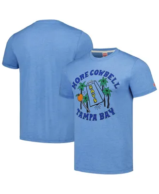Men's Homage Light Blue Tampa Bay Rays Doddle Collection More Cowbell Tri-Blend T-shirt