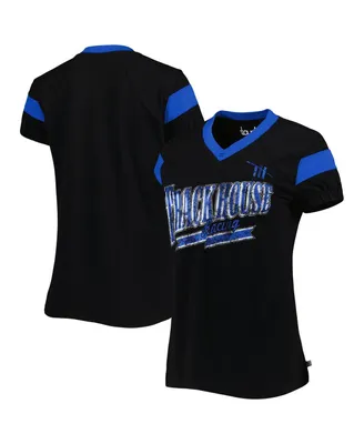 Women's Touch Black Trackhouse Racing Pre-Game V-Neck T-shirt