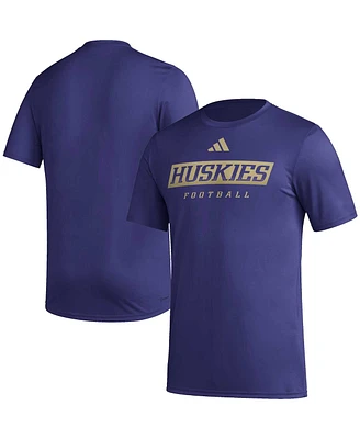Men's adidas Purple Washington Huskies Football Practice Aeroready Pregame T-shirt