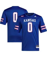 Men's adidas #0 Royal Kansas Jayhawks Premier Football Jersey