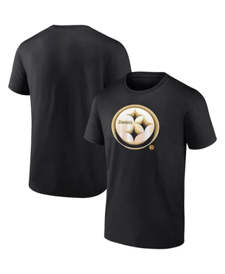 Men's Fanatics Black Pittsburgh Steelers Chrome Dimension T-shirt