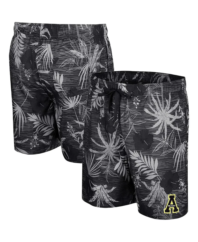 Men's Colosseum Black Appalachian State Mountaineers What Else is New Swim Shorts