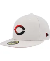 Men's New Era Khaki Cincinnati Reds Stone Dim Undervisor 59FIFTY Fitted Hat