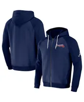 Men's Darius Rucker Collection by Fanatics Navy Atlanta Braves Raglan Full-Zip Hoodie