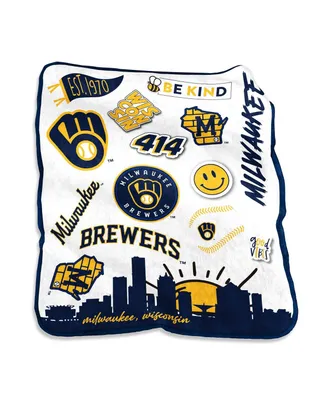 Milwaukee Brewers 50'' x 60'' Native Raschel Plush Throw Blanket