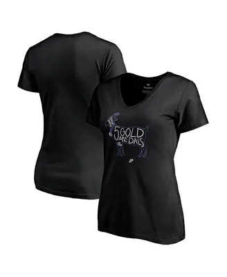 Women's Fanatics Diana Taurasi Black Phoenix Mercury Player V-Neck T-shirt