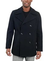 London Fog Men's Double-Breasted Wool Blend Peacoat