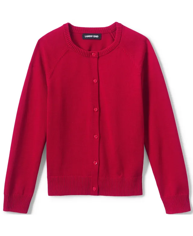 Lands' End School Uniform Women's Cotton Modal Cardigan Sweater