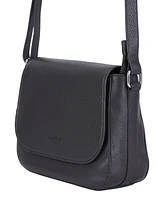 Mancini Pebbled Collection Amy Leather Crossbody Bag