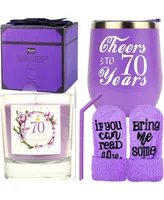 Meant2tobe 70th Birthday Gift Tumbler for Women, Cheers to 70 Years, Celebrate 70 Years Old with Stylish Tumbler, Perfect for Birthday Decorations and