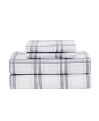 London Fog Super Soft Cotton Flannel 3 Piece Sheet Set, Twin