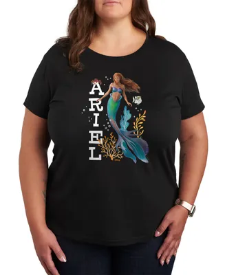 Hybrid Apparel Trendy Plus Little Mermaid Ariel Graphic T-shirt