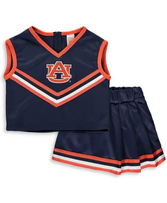 Big Girls Navy Auburn Tigers Two-Piece Cheer Set