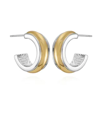 T Tahari Two-Tone Open Hoop Earrings