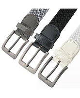 Gallery Seven Big & Tall Elastic Braided Stretch Belt Pack of 3