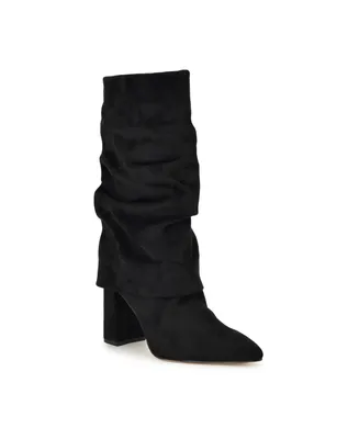 Nine West Women's Francis Fold Over Cuff Dress Boots