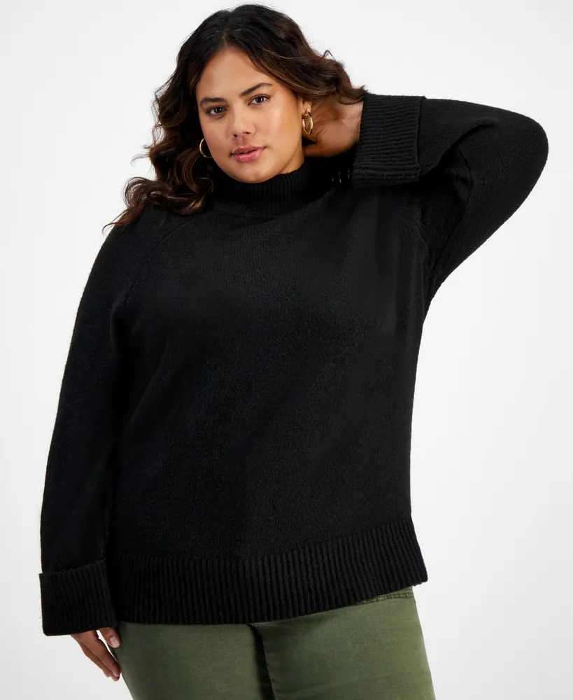 Women's Cable-Knit Mock-Neck Sleeveless Sweater