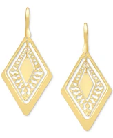 Italian Gold Openwork Orbital Geometric Drop Earrings in 14k Gold