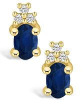 Macy's Sapphire ( Ct. t.w.) and Diamond (1/ Stud Earrings