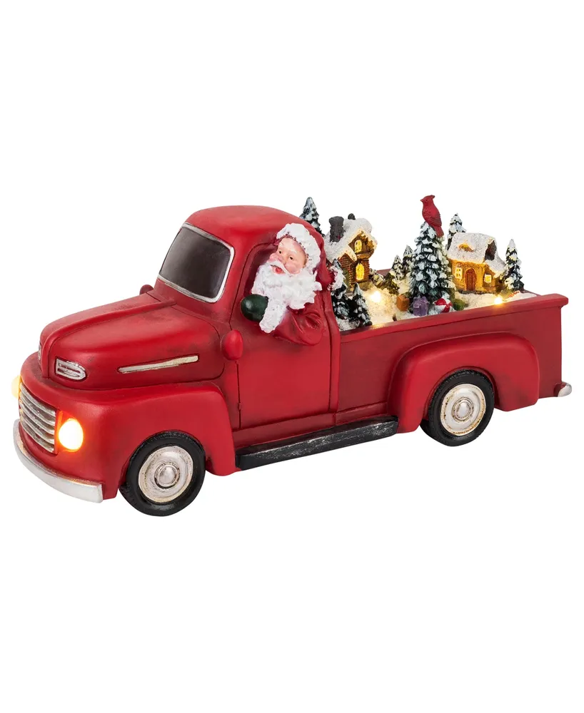 Mr. Christmas 11" Animated Musical Resin Truck, Santa