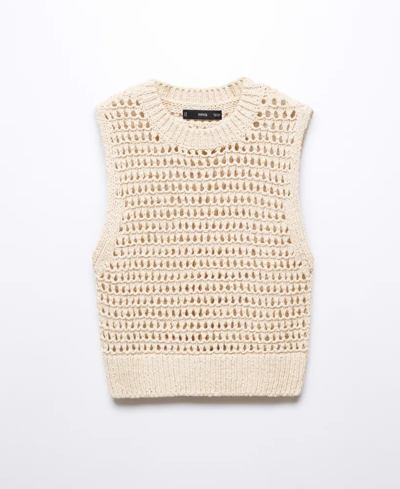 Mango Women's Fringed Vest