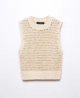 Mango Women's Fringed Vest