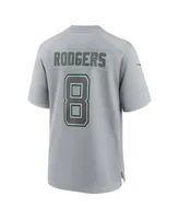 Men's Nike Aaron Rodgers Heather Gray New York Jets Atmosphere Fashion Game Jersey