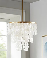 Ink + Ivy Isla Layered Capiz Chandelier