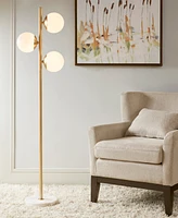 Ink+Ivy Holloway 3-Globe Light Floor Lamp with Marble Base