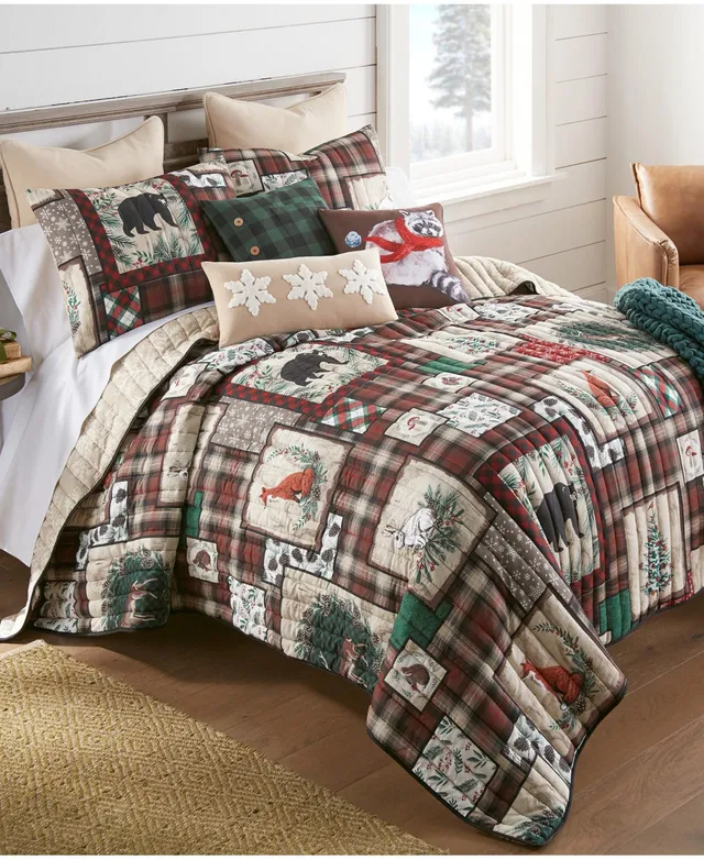 Donna Sharp Woodland Holiday Piece Reversible Quilt Set