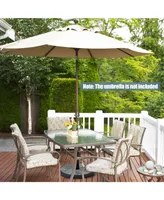 Costway 19'' Patio 35 Lbs Round Umbrella Base Stand Holder 1.4''-1.9'' Market Table Outdoor
