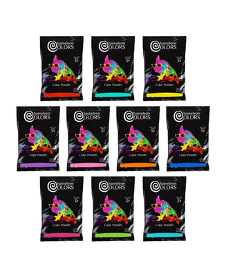 Chameleon Colors Color Powder, Multicolor Holi Color, 10 Pounds (1 Pound per Packet), Pack of 10