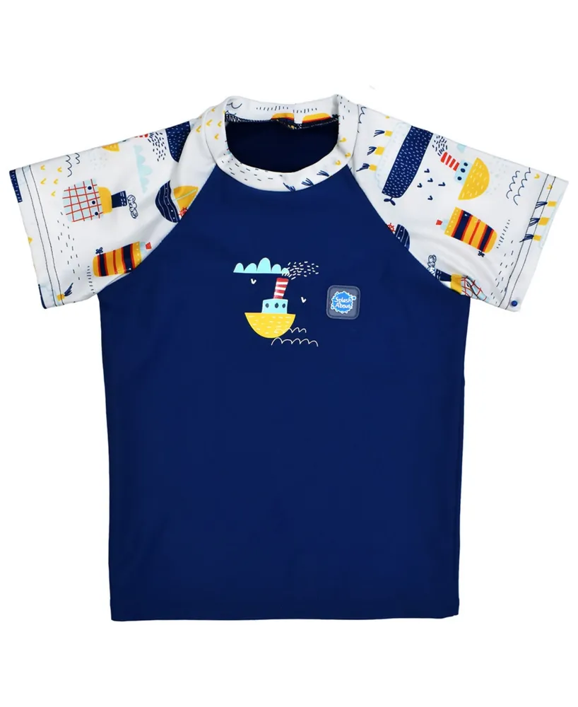 Splash About Toddler Boys Tug Boats Short Sleeved Rash Top