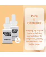 Pura Homesick - Pumpkin Picking - Home Scent Refill - Smart Home Air Diffuser Fragrance - Up to 120-Hours of Luxury Fragrance per Refill