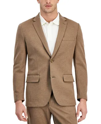 Alfani Men's Modern-Fit Stretch Heathered Knit Suit Jacket, Created for Macy's