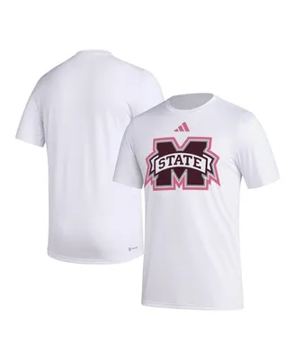Men's adidas White Mississippi State Bulldogs Pregame Aeroready T-shirt
