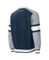 Men's Starter Navy New York Yankees Yardline Pullover Windbreaker