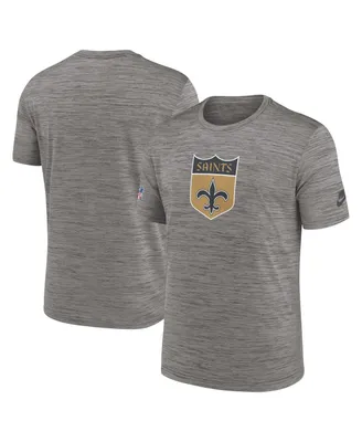 Men's Nike Heather Charcoal New Orleans Saints 2023 Sideline Alternate Logo Performance T-shirt