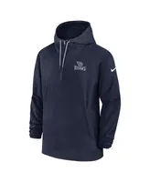 Men's Nike Navy Tennessee Titans Sideline Quarter-Zip Hoodie