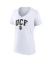 Women's Fanatics White Ucf Knights Evergreen Campus V-Neck T-shirt