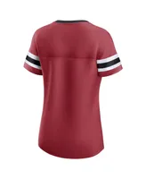 Women's Fanatics Cardinal Arizona Cardinals Original State Lace-Up T-shirt