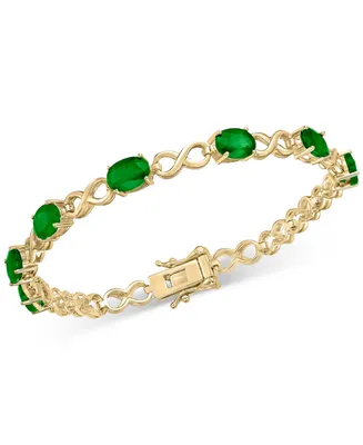 Sapphire Oval Infinity Link Bracelet (7 ct. t.w.) Gold-Plated Sterling Silver (Also Ruby & Emerald)